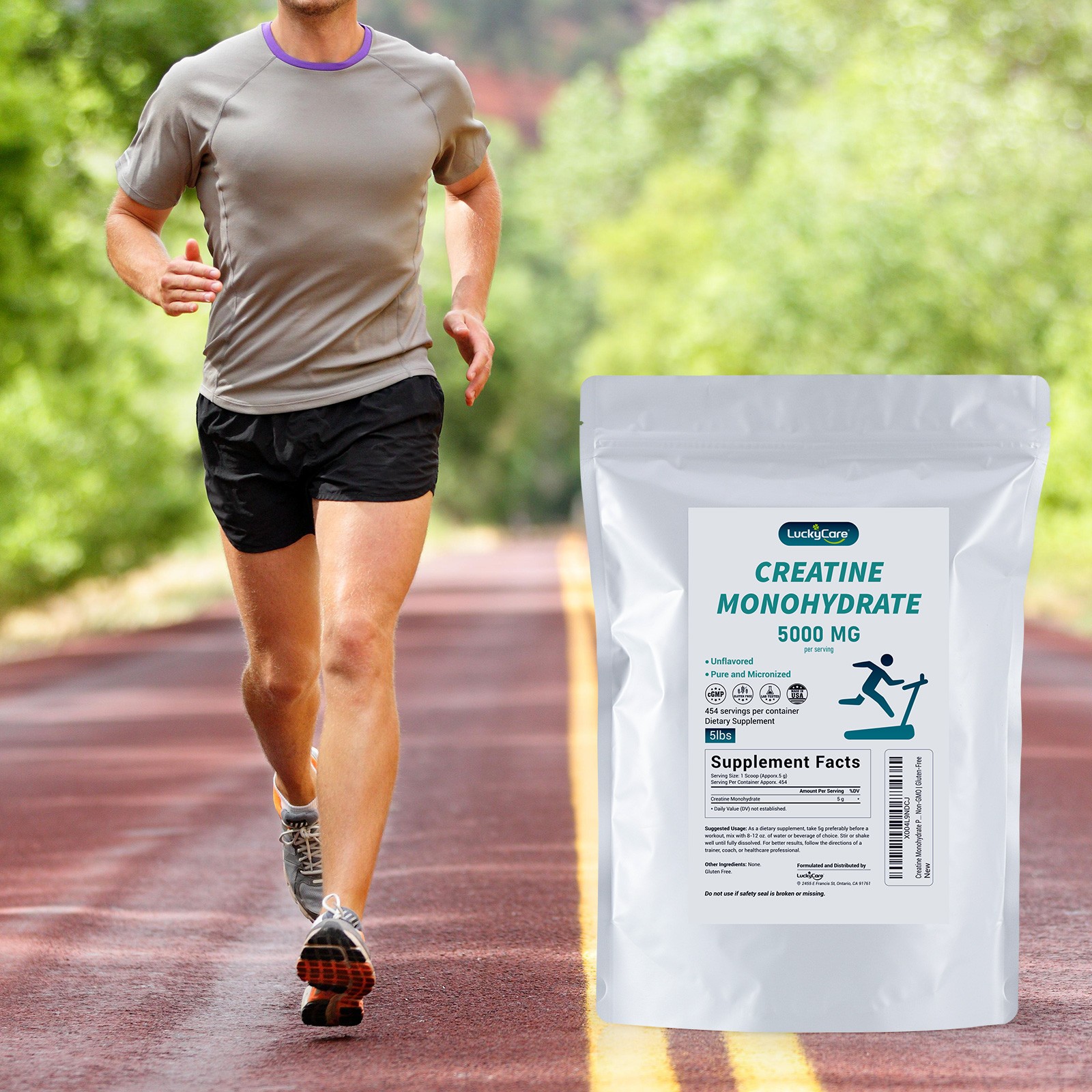 Pure Creatine Monohydrate 5LBS Powder Micronized 454 Servings 5g Per Serving