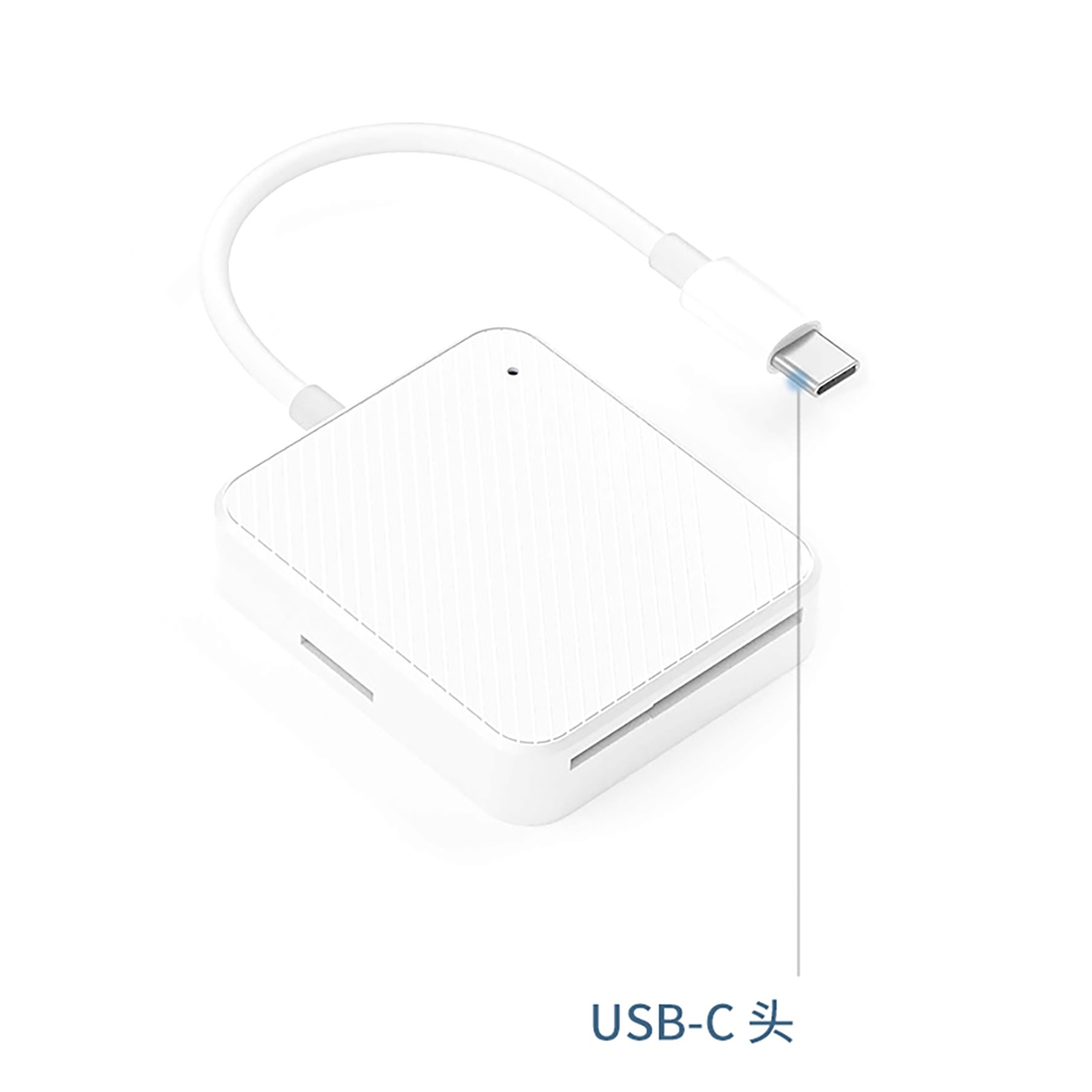 USB-C M2 SD SM XD Card Reader Compact Flash Reader 4-Slot Memory Card Adapter