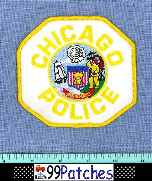 CHICAGO COMMAND STAFF (Gold) ILLINOIS Police Shoulder Patch INDIAN OLD SHIP 4D