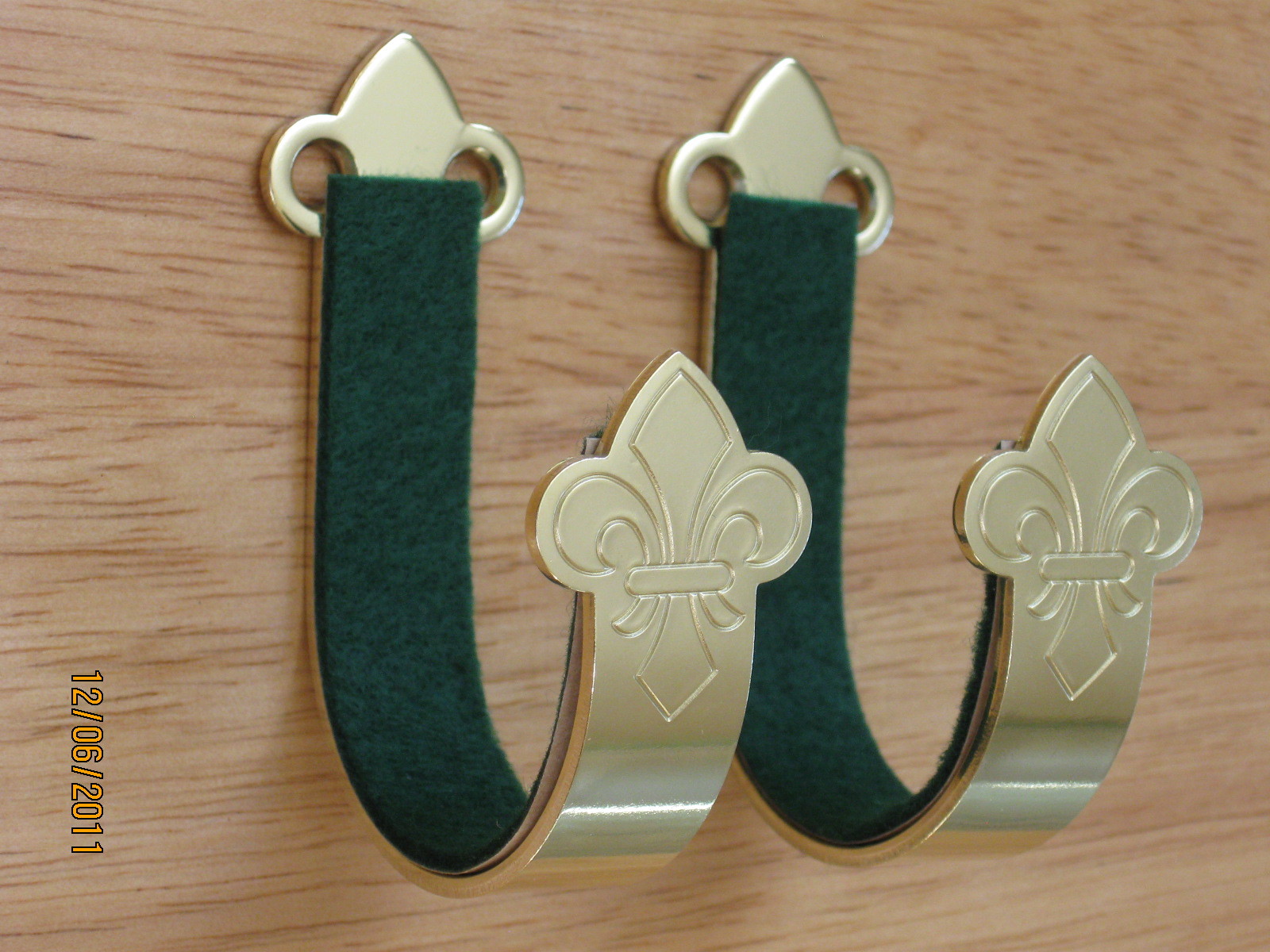 Ted Cash Brass Gun Hangers with a Polished Finish, Made in USA.