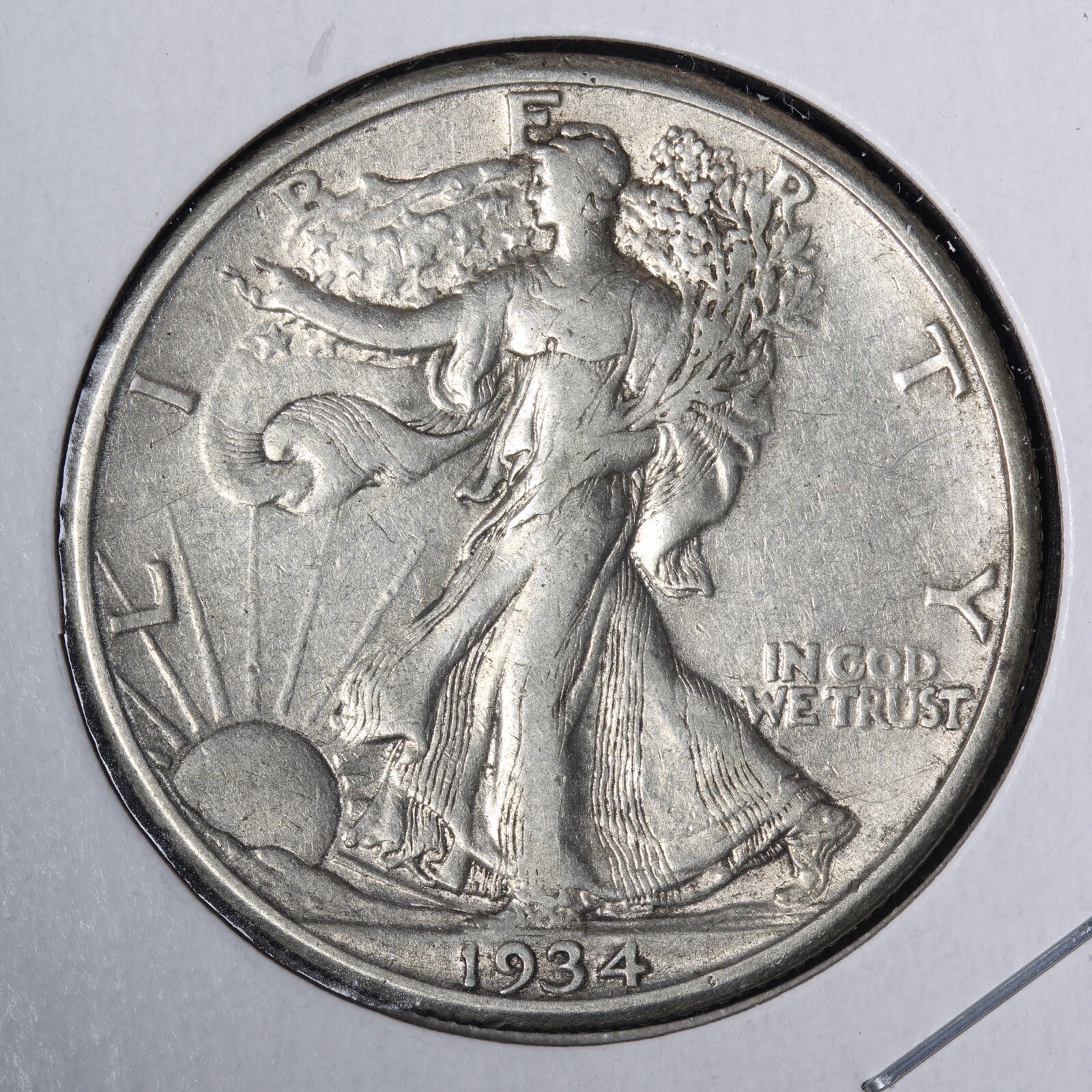 1934-S Walking Liberty Silver Half Dollar CHOICE AU+ E163 KFN