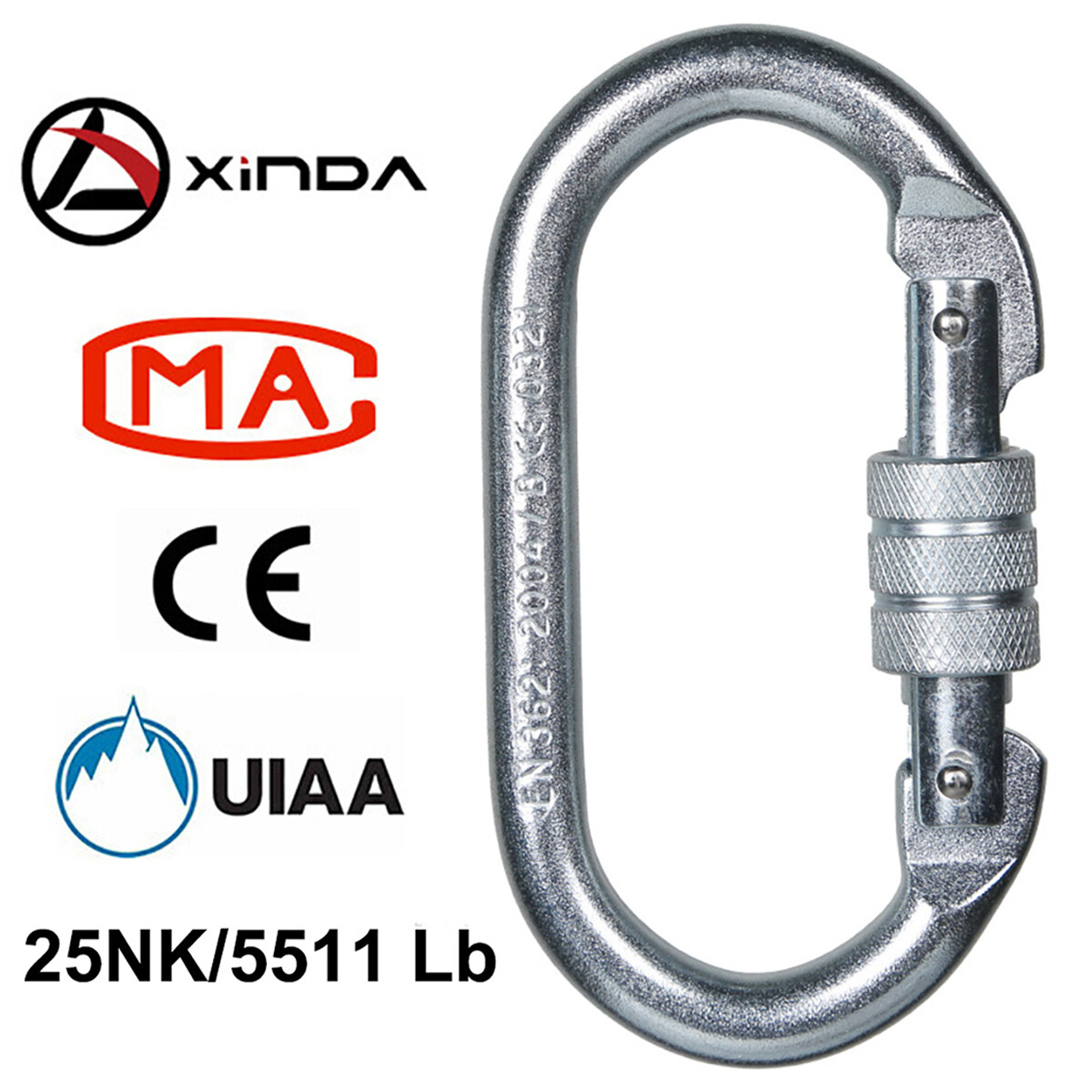 25KN Screwgate Locking Carabiner Clips Large Heavy Duty O-Rings Climbing Hook US