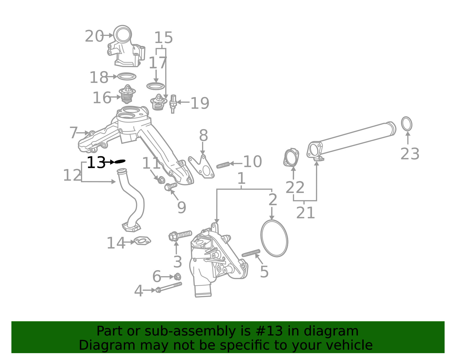 Genuine GM By-Pass Pipe Seal 12658352