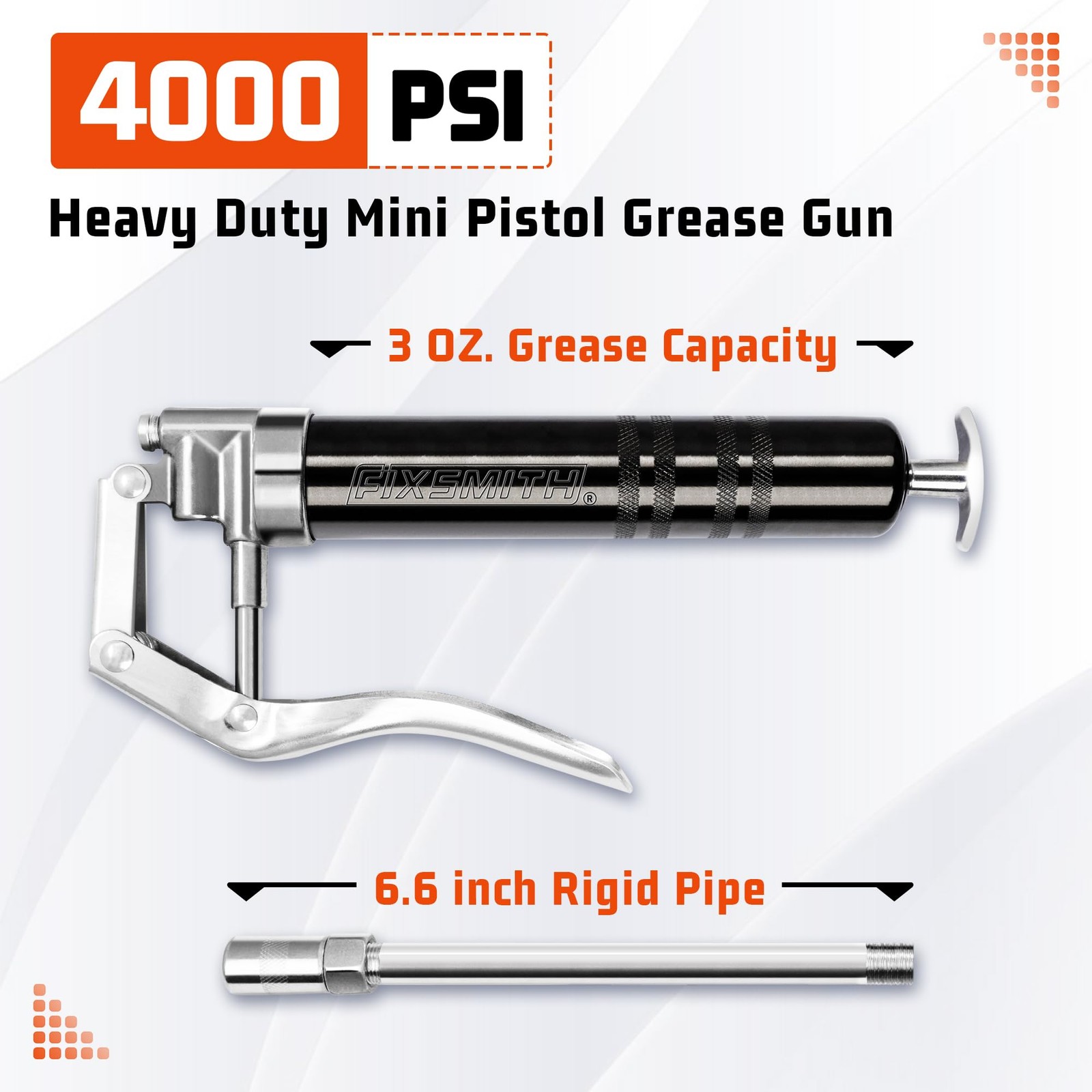 FIXSMITH Mini Grease Gun, Small Pistol Grip Gun