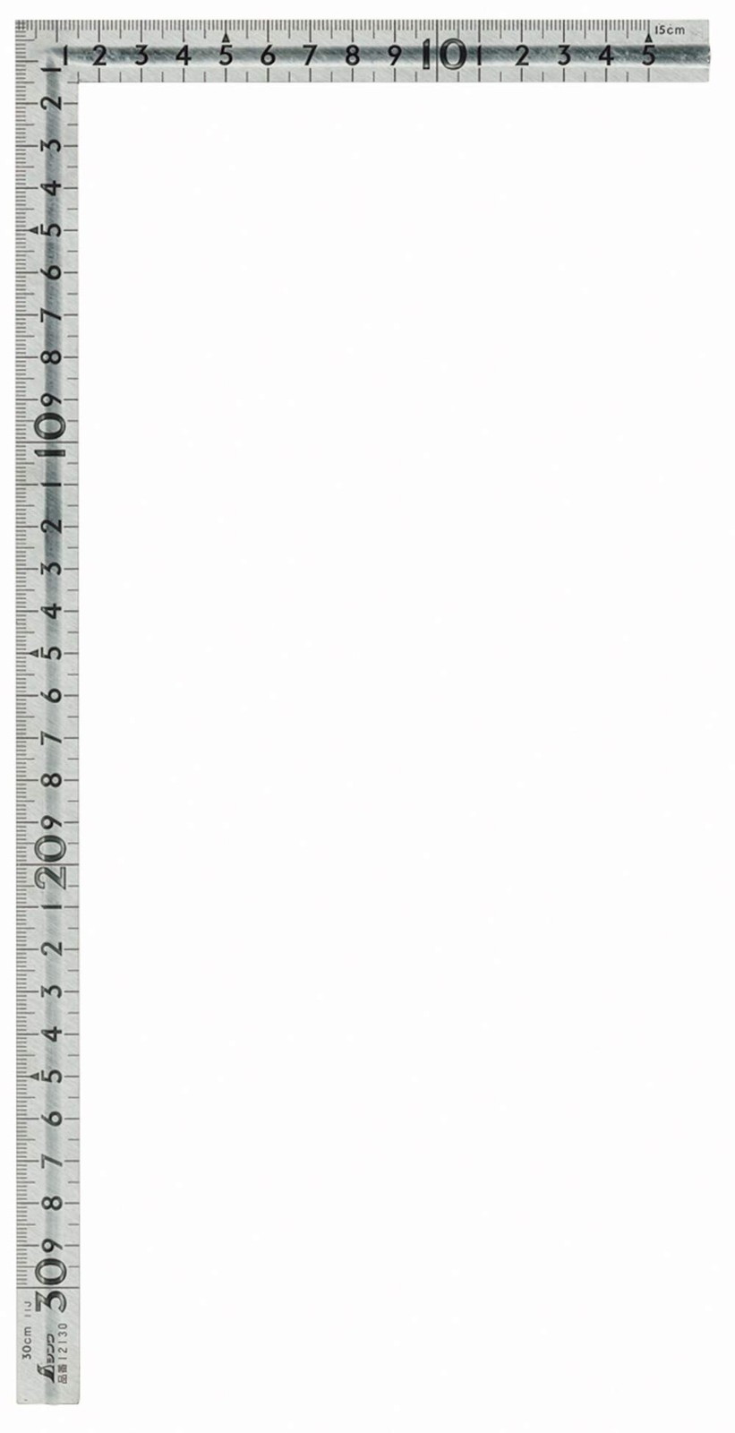 Shinwa Sokutei 12130 Curved Scale Small Stainless Steel Grooves 11.8x5.9 Inch