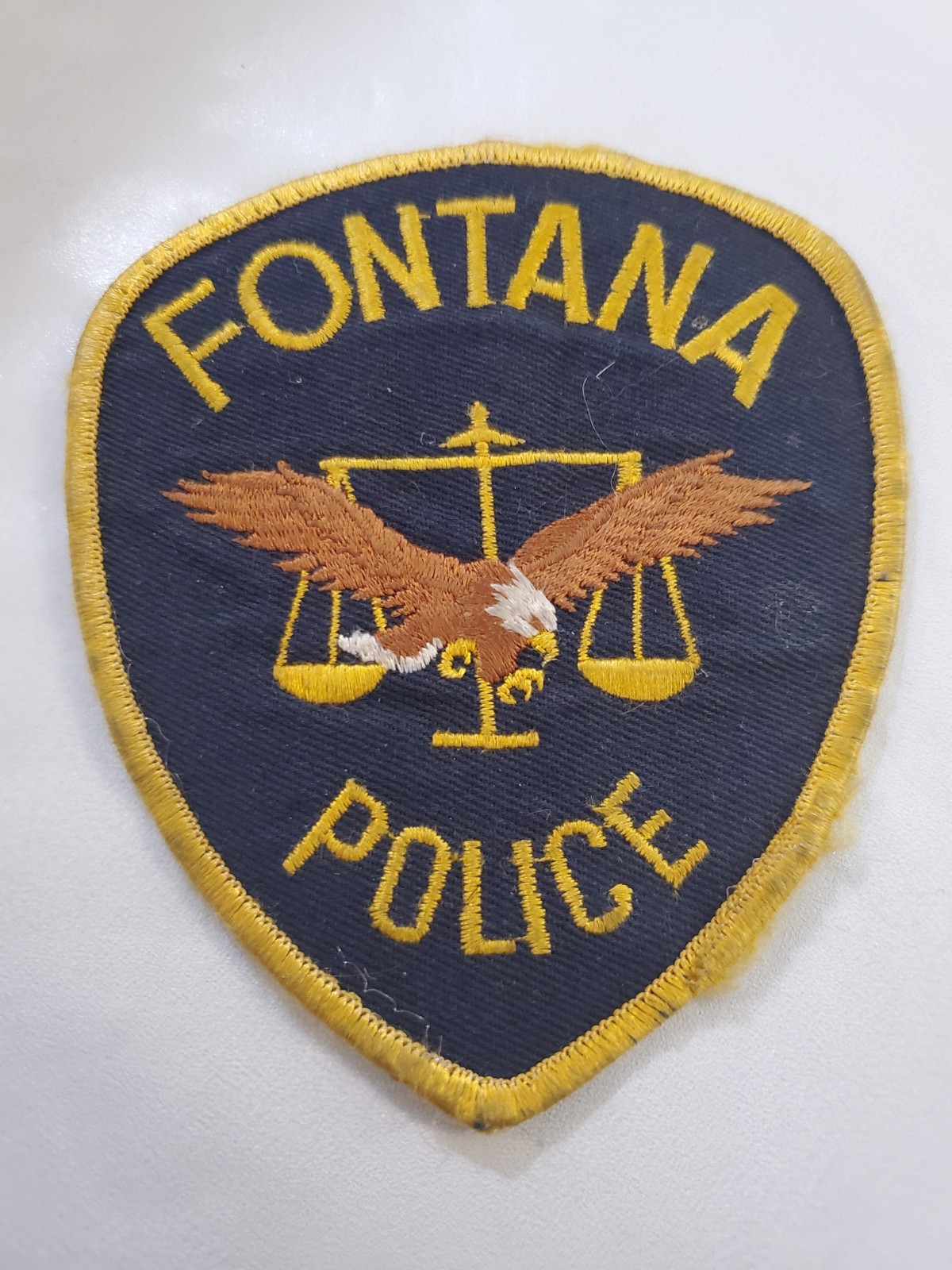 Obsolete Fontana Police Department shoulder patch