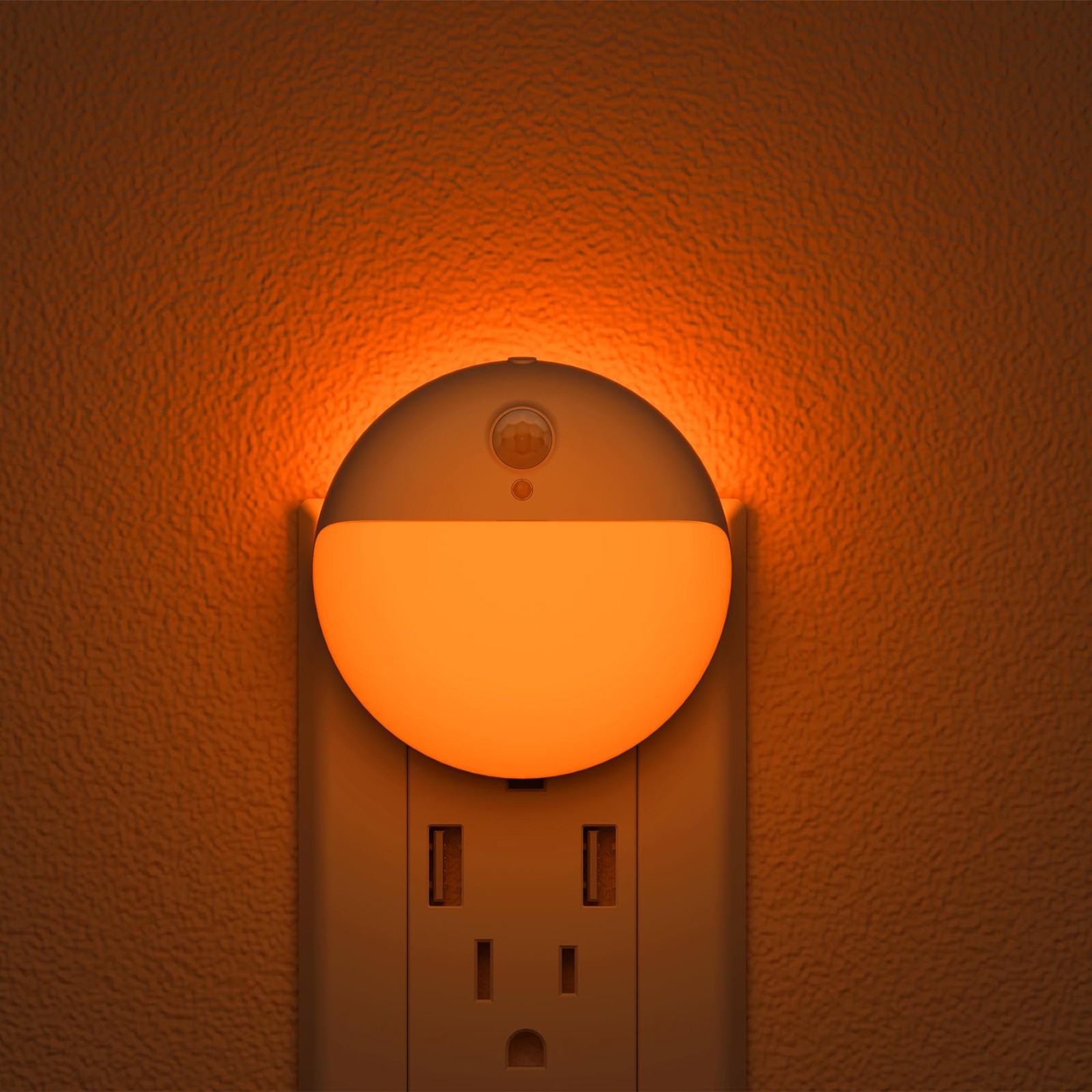 2 Pack Plug in Sleep Night Light with Motion Sensor and Dusk to Dawn Sensor, ...