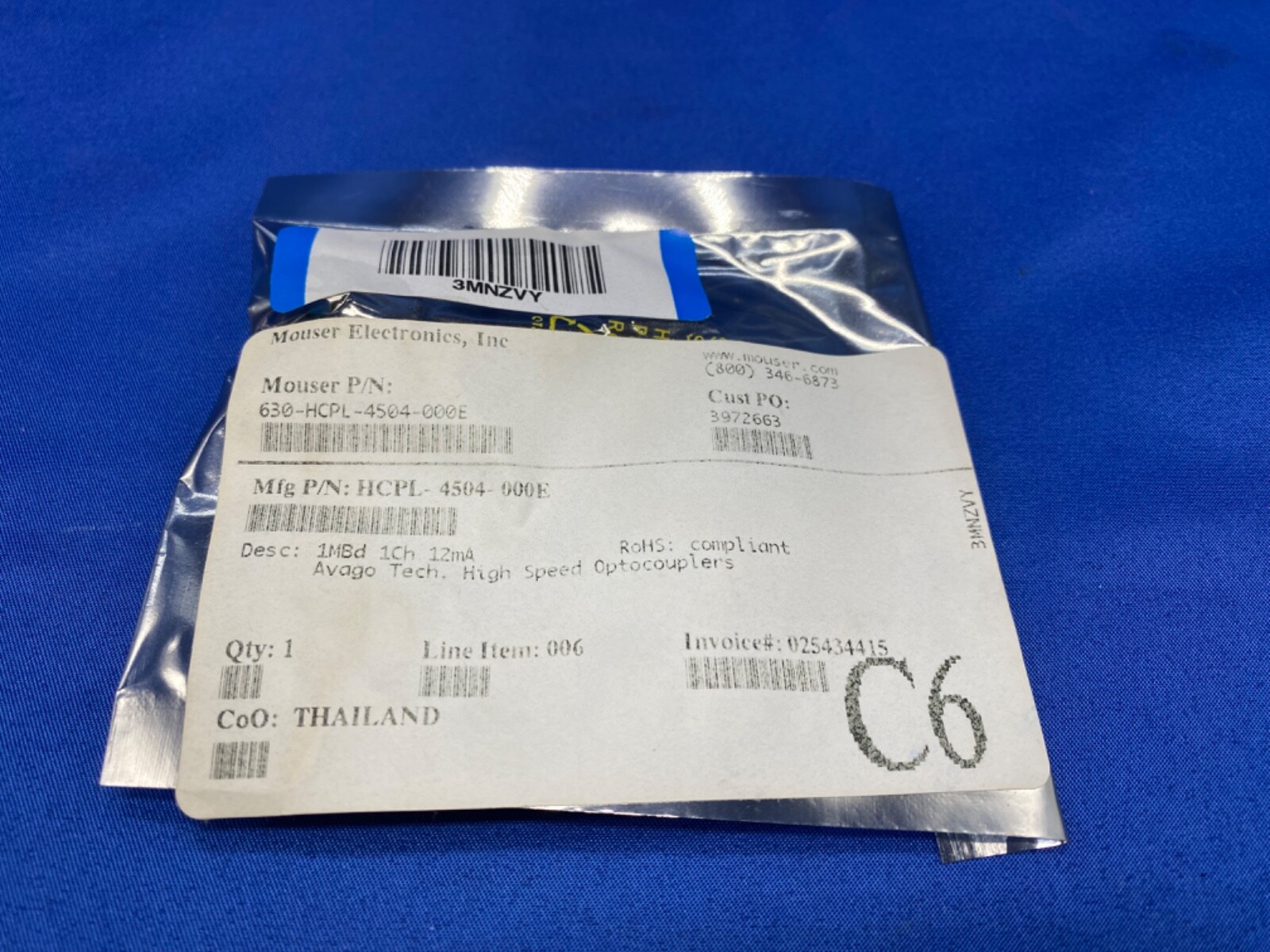 Avago Tech high speed optocoupler HCPL-4504-000E