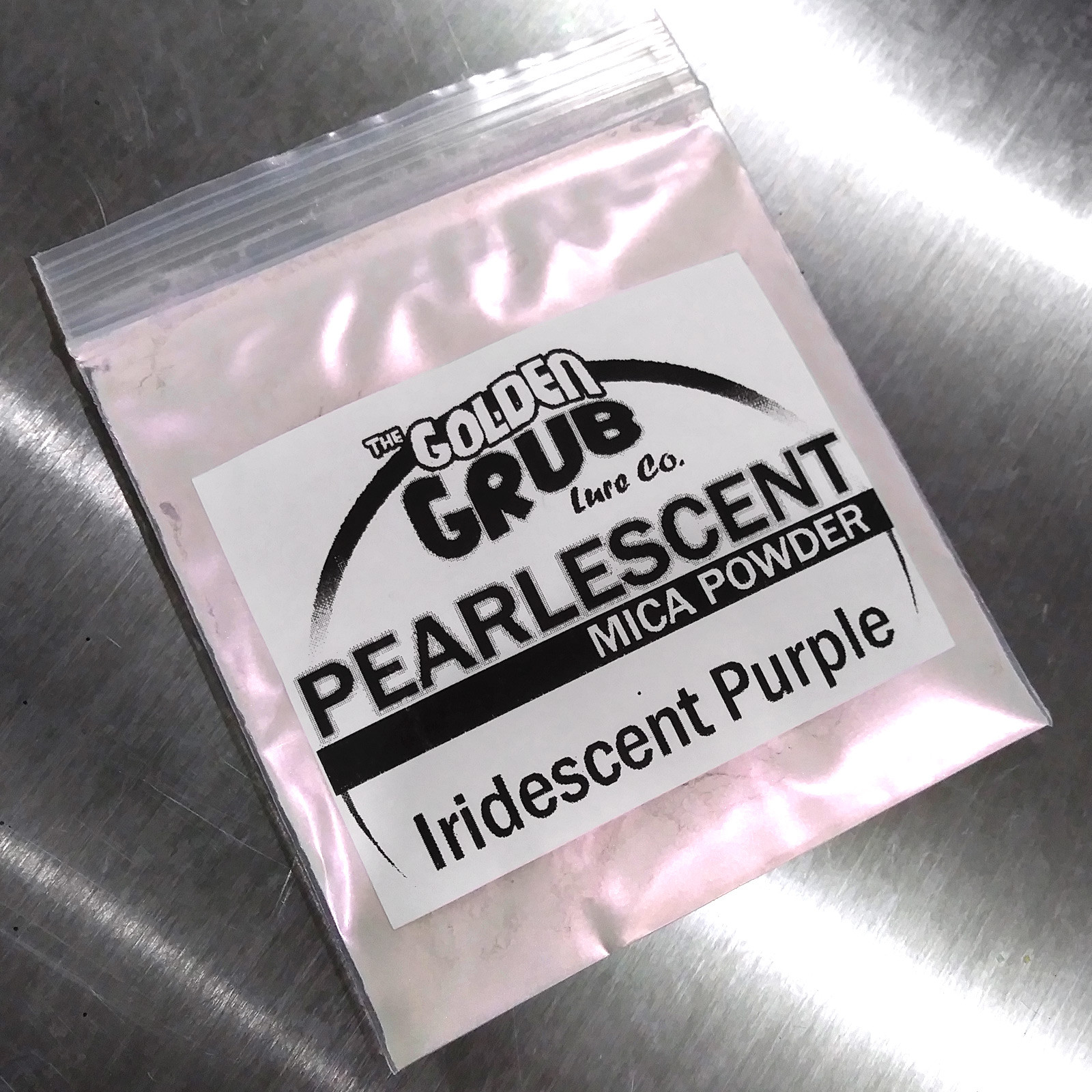 NEW 1 OZ. Bi-Color IRIDESCENT PURPLE Pearly Mica Powder Fishing Plastisol