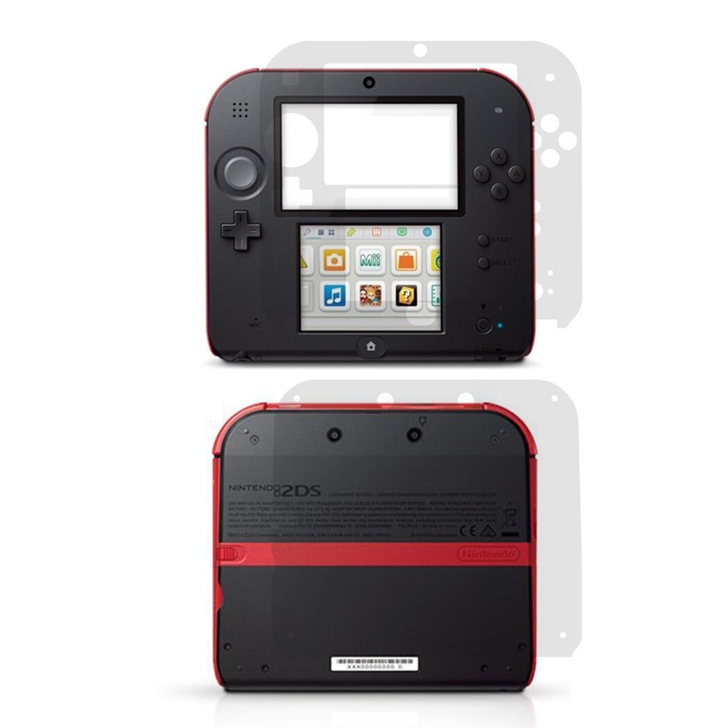 Transparent Clear Vinyl Decal Cover Protector Skin Sticker for Nintendo 2DS
