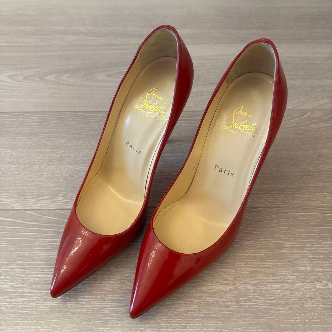 Christian Louboutin Red  Pointed Pumps 38
