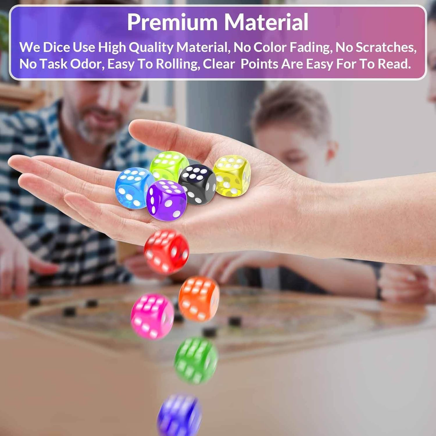 110 Piece Colored Dice Set, 6-Sided Bulk Dice for Classroom and Board Games