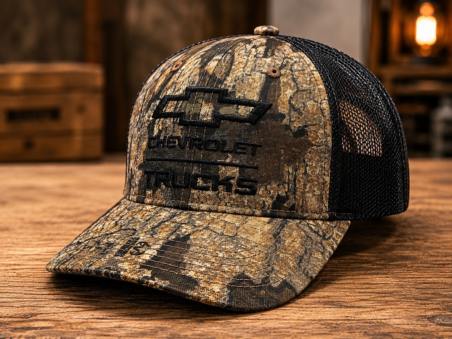 Chevrolet Trucks Realtree Timber Camo Trucker Hat Mesh Snapback Cap GM NWT