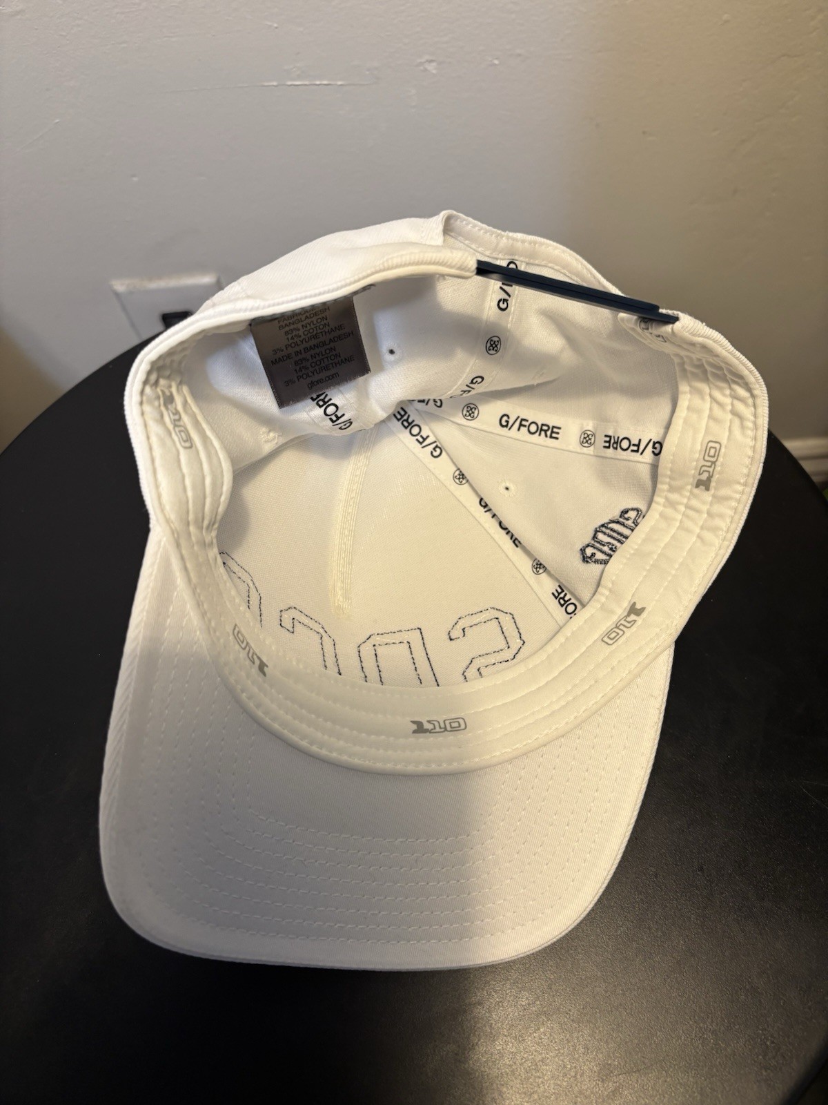 G/Fore Golf Hat Cap "SDCC" Snapback Adjustable White/Blue 110 Flex Fit Tech