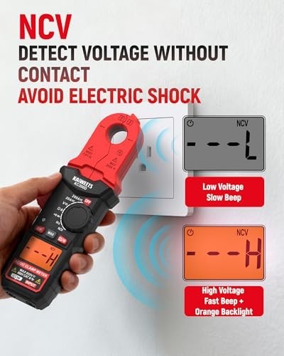 Digital Clamp Meter Round Jaw NCV 2000 Counts AC DC Current Voltage Resistance C