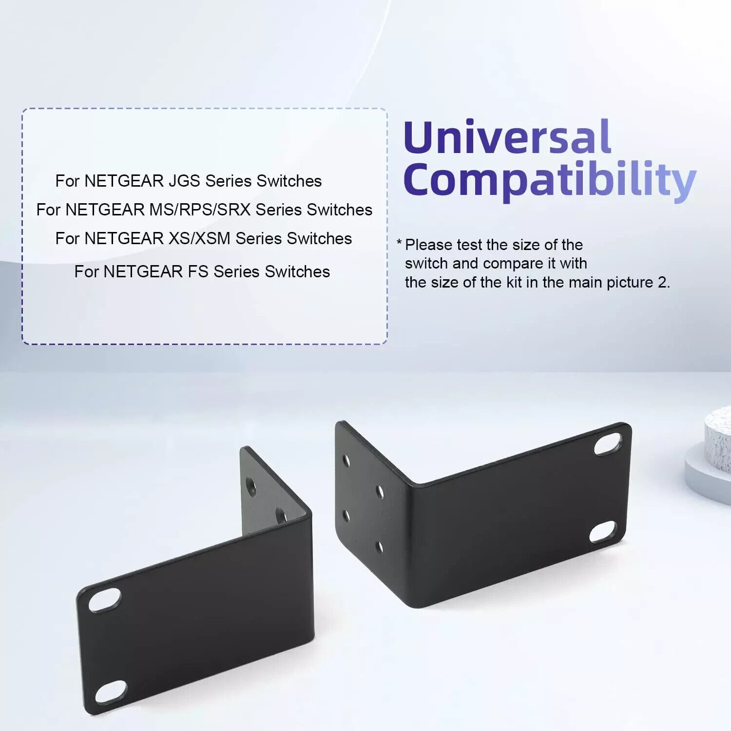 Rack Mount Kit 1U Rack Ears for NETGEAR, MS510TX, SRX5308, XS505M, XS508M,FS526T
