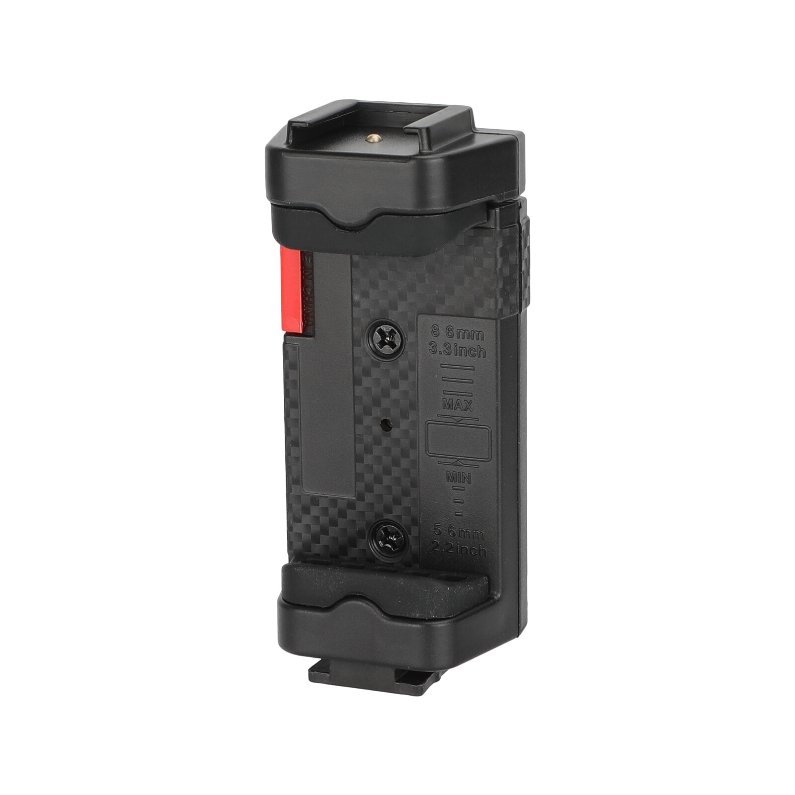 CAMVATE Smartphone Tripod Holder with 1/4 Threaded for Phones 2.2 to 3.3" Wide