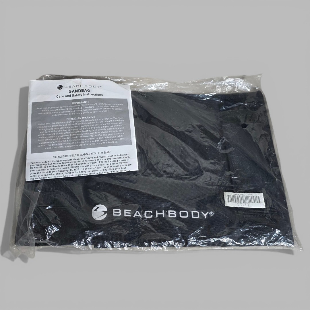 Beachbody Sandbag 20lb Capacity Black Weighted Training Fitness Bag ~ New
