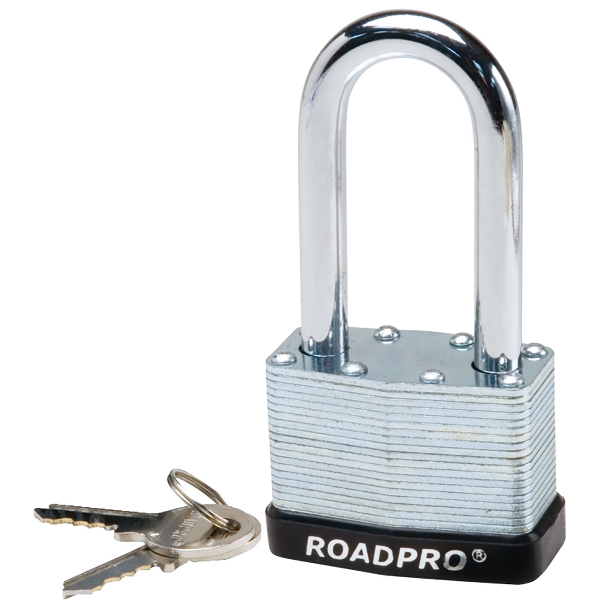 Roadpro RPLS-50L Padlock 2 .in Laminated 2 .in Long Sha (rpls50l)