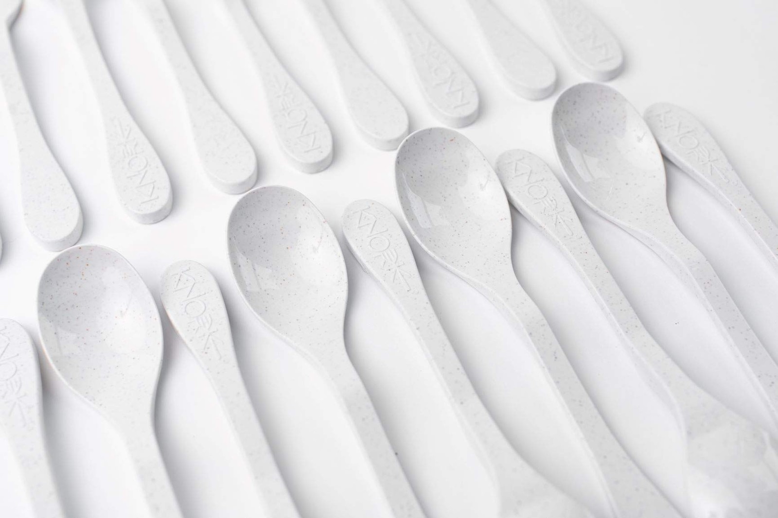 Eco Plant Based 24 Pack Reusable Flatware Set (White)…