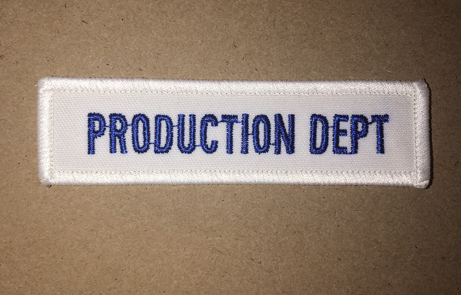 Production Department 1”x4” Embroidered Patch