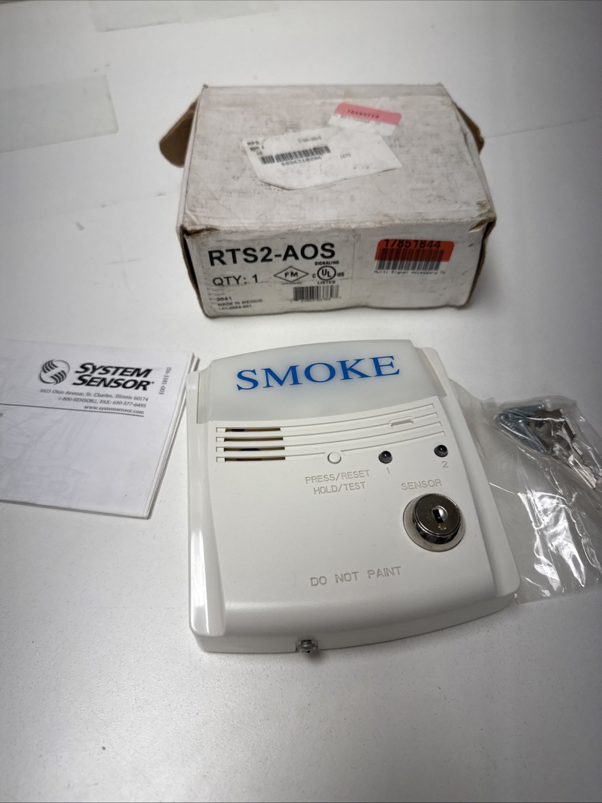 System Sensor RTS2 Multi Signaling Accessory SMOKE UL Listed w Keys