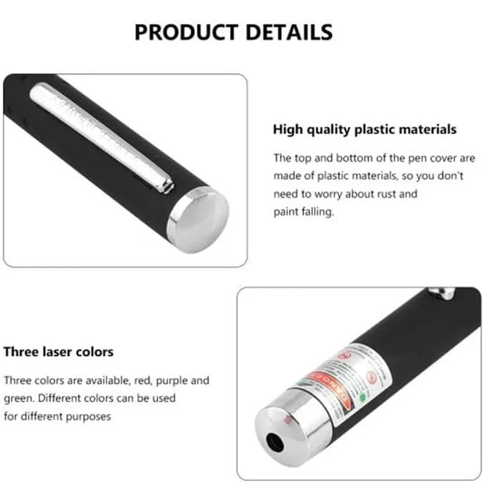 2 in 1 Laser Pointer Pen Green Blue Red Light Visible Beam Lazer