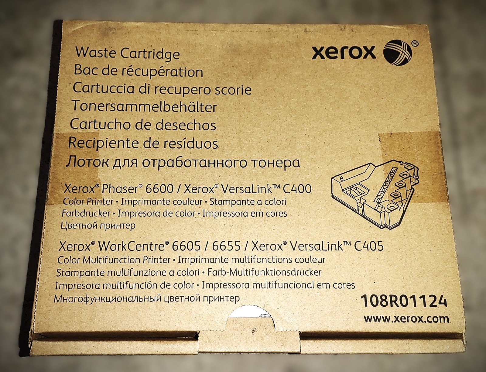 Genuine Xerox 108R01124 Waste Toner Container Phaser 6600 VersaLink C400/405