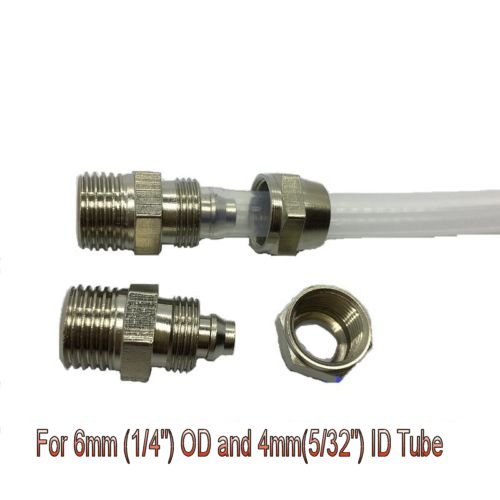 Pneumatic Air Quick Connector Fitting Metric M5 M5X0.8 to 4mm ID 6mm OD Tube