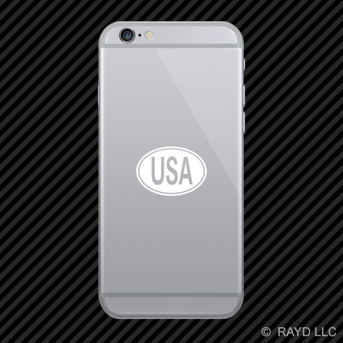(2x) United States of America Oval Cell Phone Sticker Mobile USA many colors