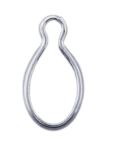 10-Pack of Sterling Silver Single Loop Pear Wrap Tite Setting (5x3-14x9mm)