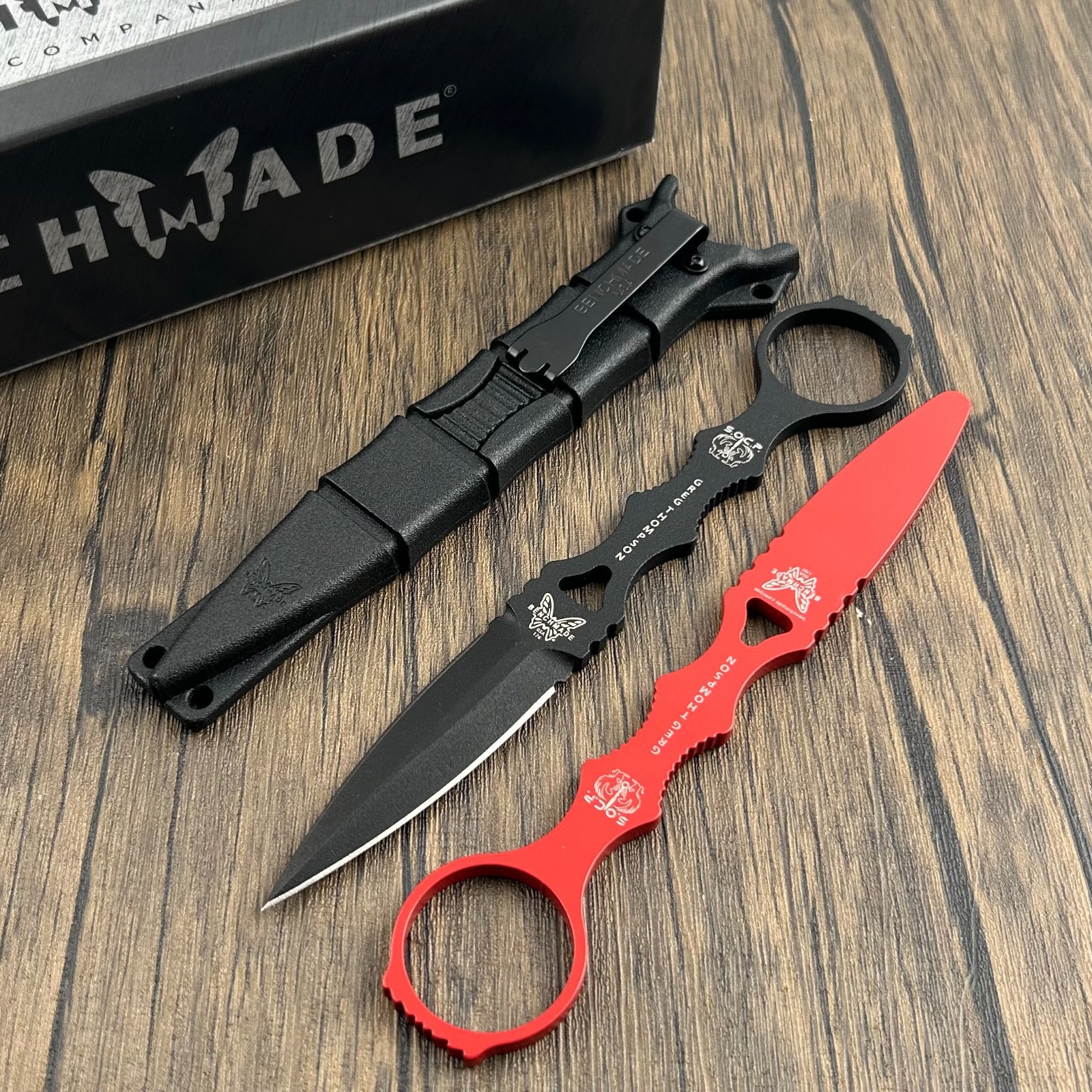 BENCHMADE SOCP Combo Dagger 176BK-COMBO Trainer Set 440c Stainless Steel Handle