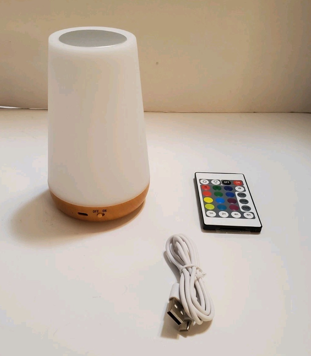 Touch Bedside Lamp Night Light 5 Brightness Levels 3 Modes & 13 Colors Portable
