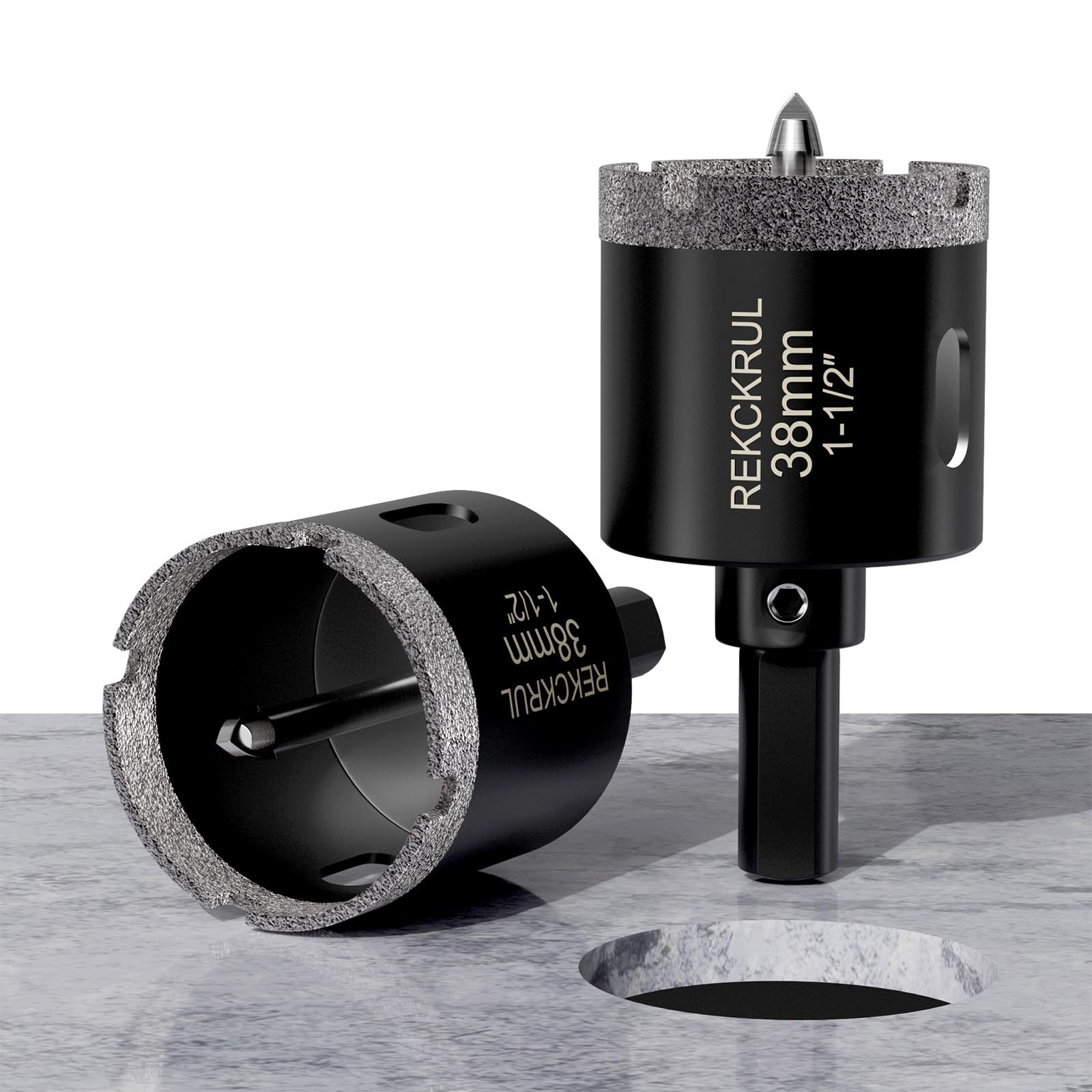 1-1/2 Inch Diamond Hole Saw with Pilot Drill Bit, 2PCS Premium Tile Hole Saws...