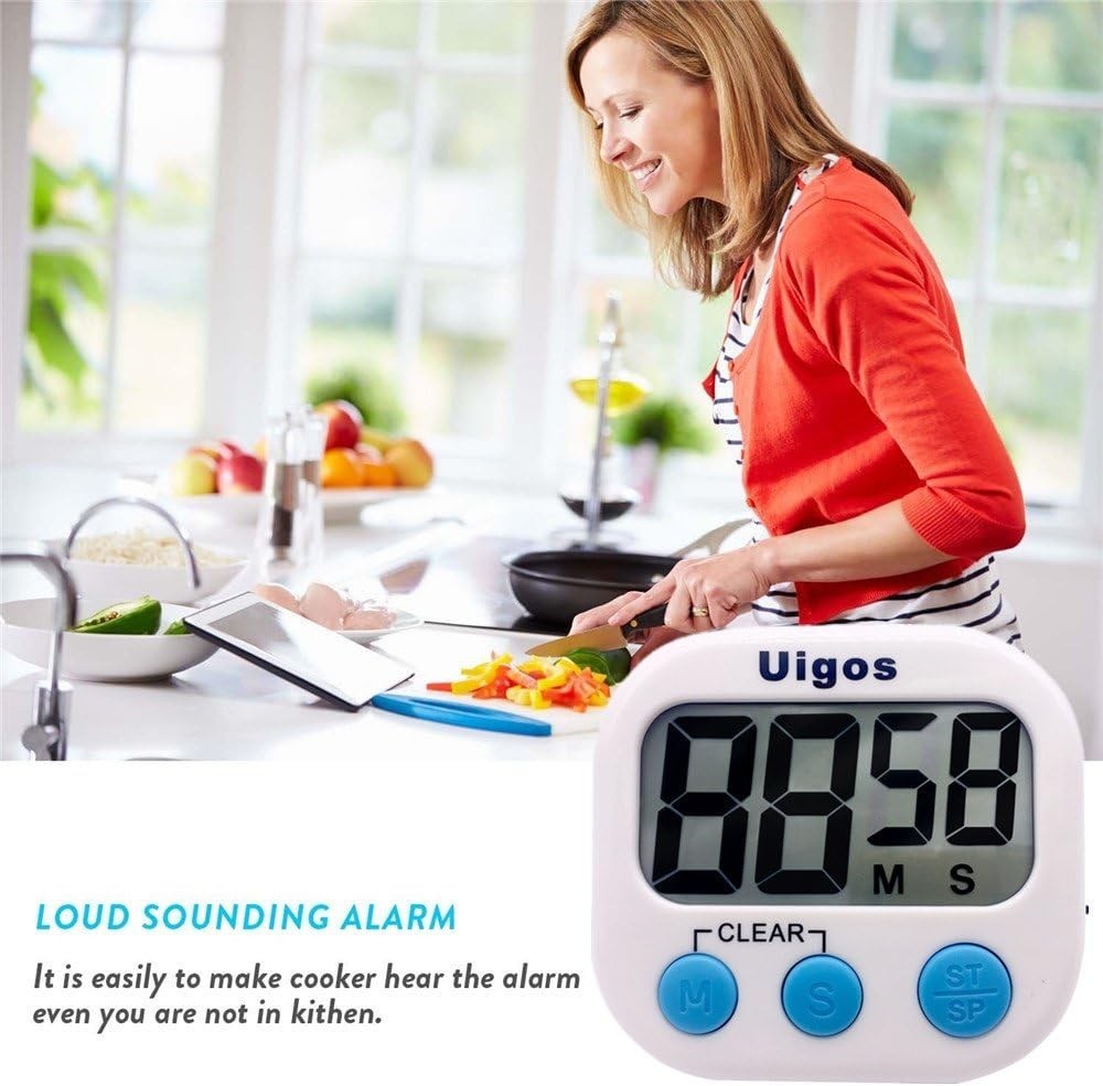 2 Pack Digital Kitchen Timer II 2.0, Big Digits, Loud Alarm, Magnetic Backing...