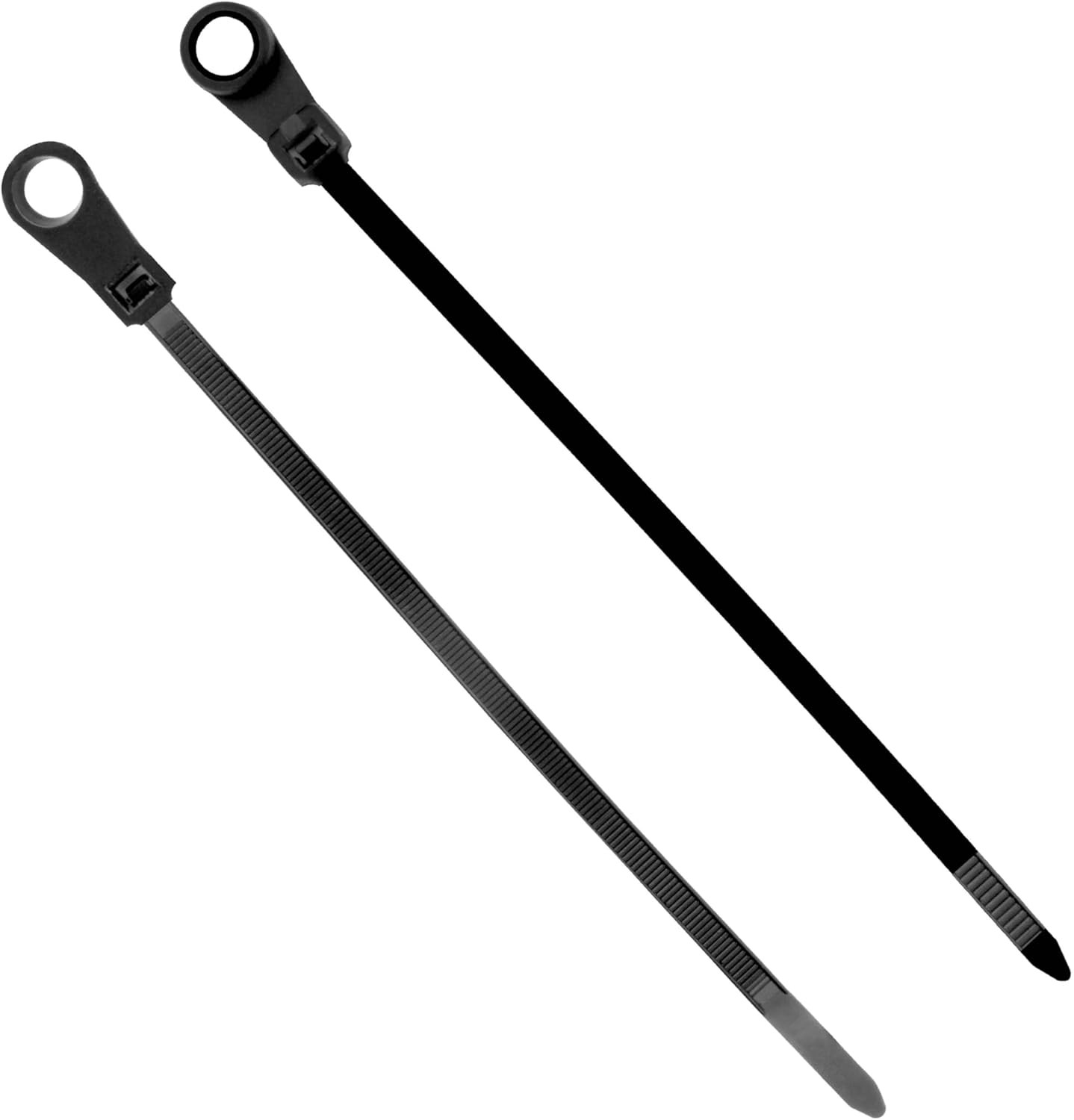 100 Nylon Cable Wire Zip Ties Mounting Hole Nail Screw 40 LBS 6" Inch Black
