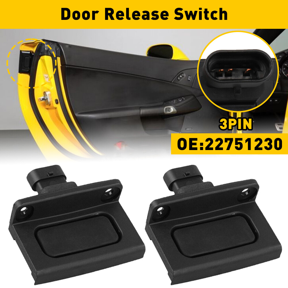 2*For 2005-2013 C6 Corvette Genuine Interior Door Release Switch Button 10362041