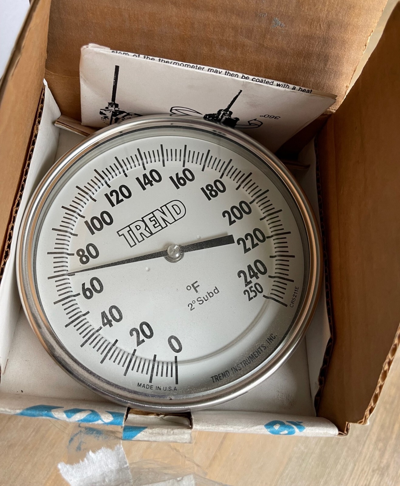 TREND CR5211E BI-METAL DIAL THERMOMETER 0-250 NEW