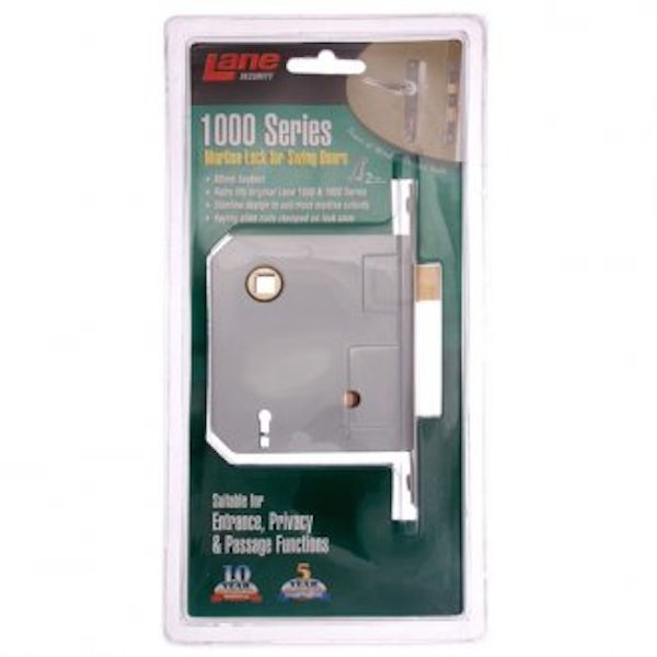 Lane 1000 2 Lever Mortise Lock Satin Chrome  L001000-FREE POST IN AUST! 05310220