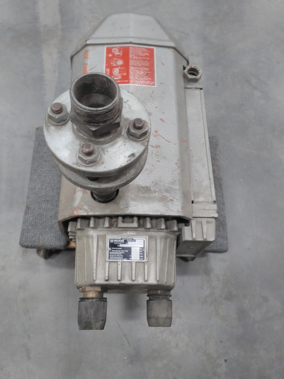 Becker Vacuum Pumps Compressor D-42279, Type: T 3. 40 DSK(78-186-2.75)