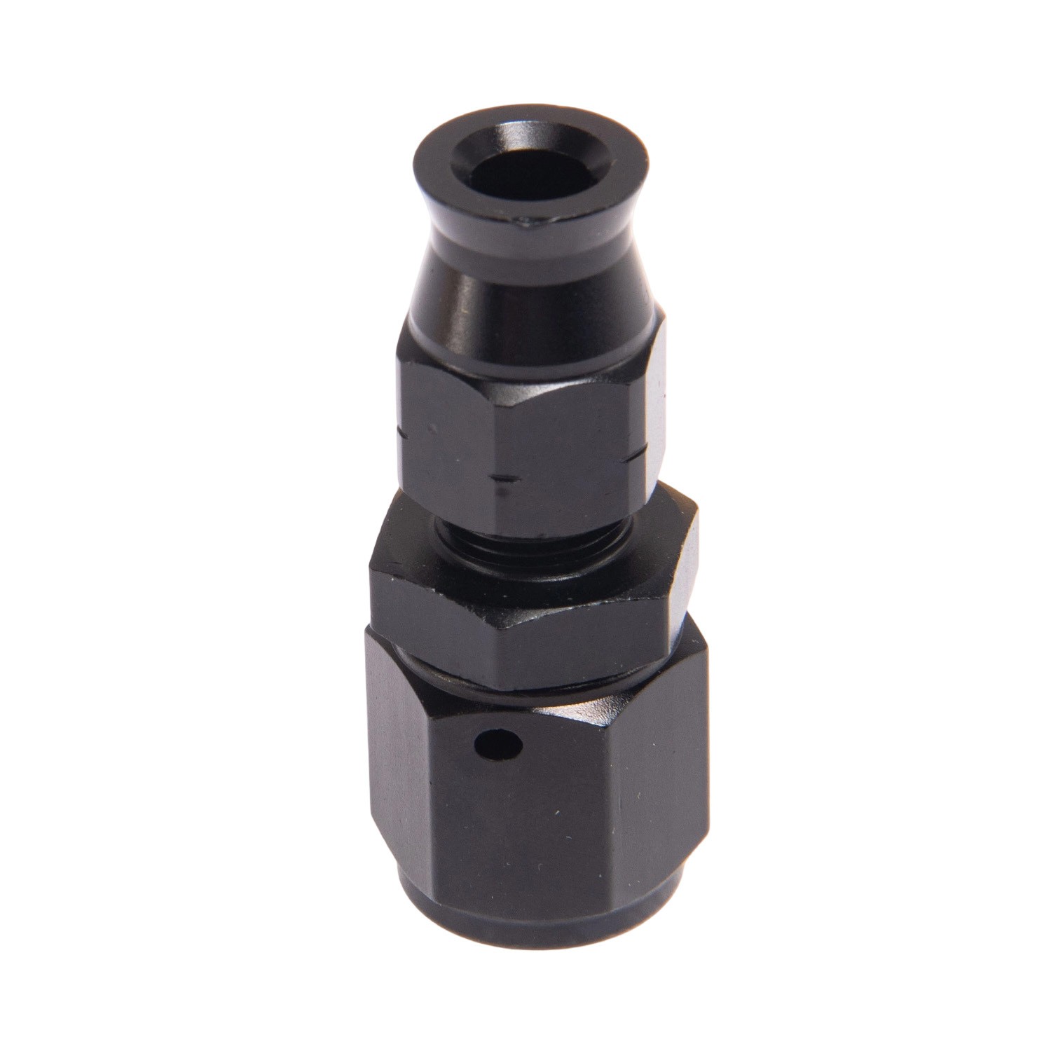 6AN Female Flare to 1/4" Compression Hardline Fitting Aluminum Black-