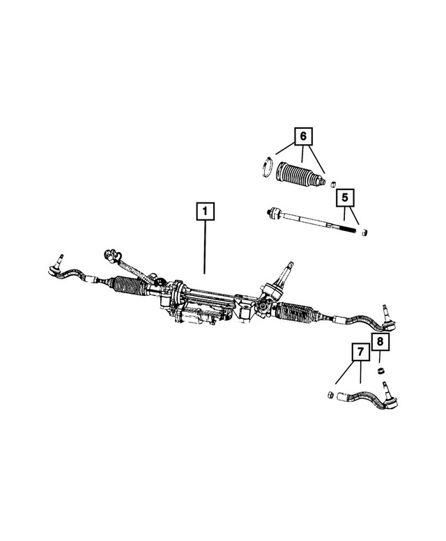Genuine Mopar Rack And Pinion Gear 68628263AB