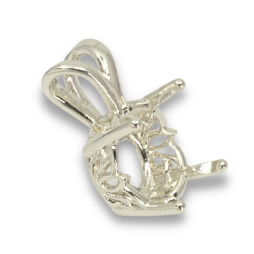Round Water Lily Pre-notched Pendant Mounting