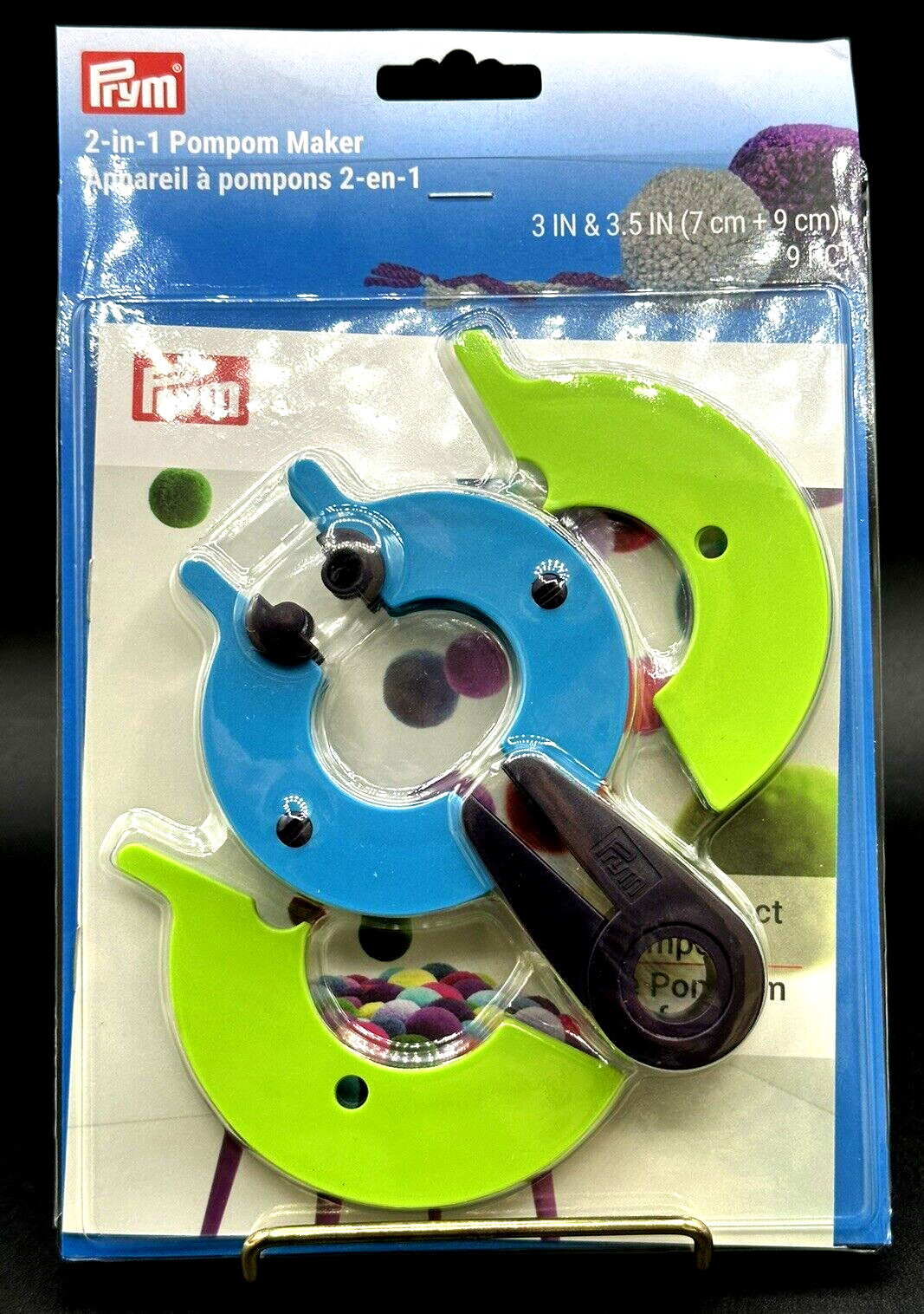 Prym  2-in-1  POMPOM MAKER 3 Inch & 3.5 Inch With Instruction Booklet - NIP