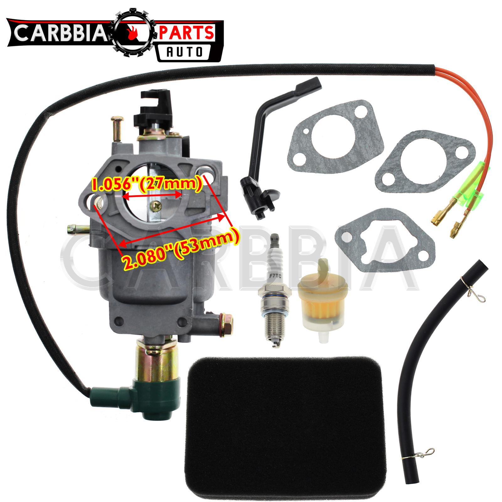 Carburetor for 6875/5500 W Champion Generator Model 100340 with a 389CC Engine