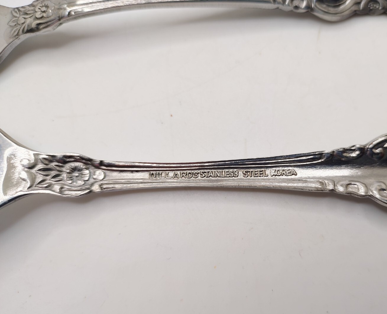 Vtg Stainless Steel Floral Scroll Edge Flatware Set Dillards Korea Retired 50pc