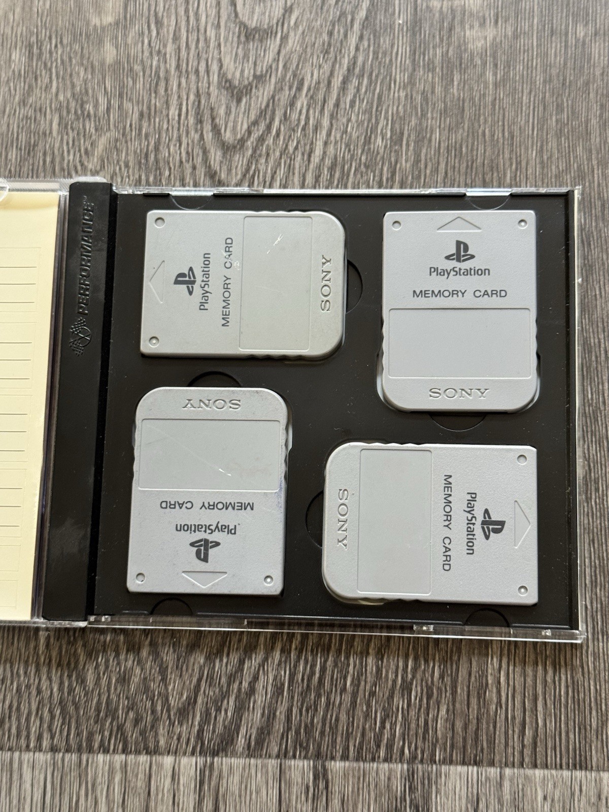 (4) Sony SCPH-1020 Playstation Authentic OEM Memory card Lot PS1 + Case