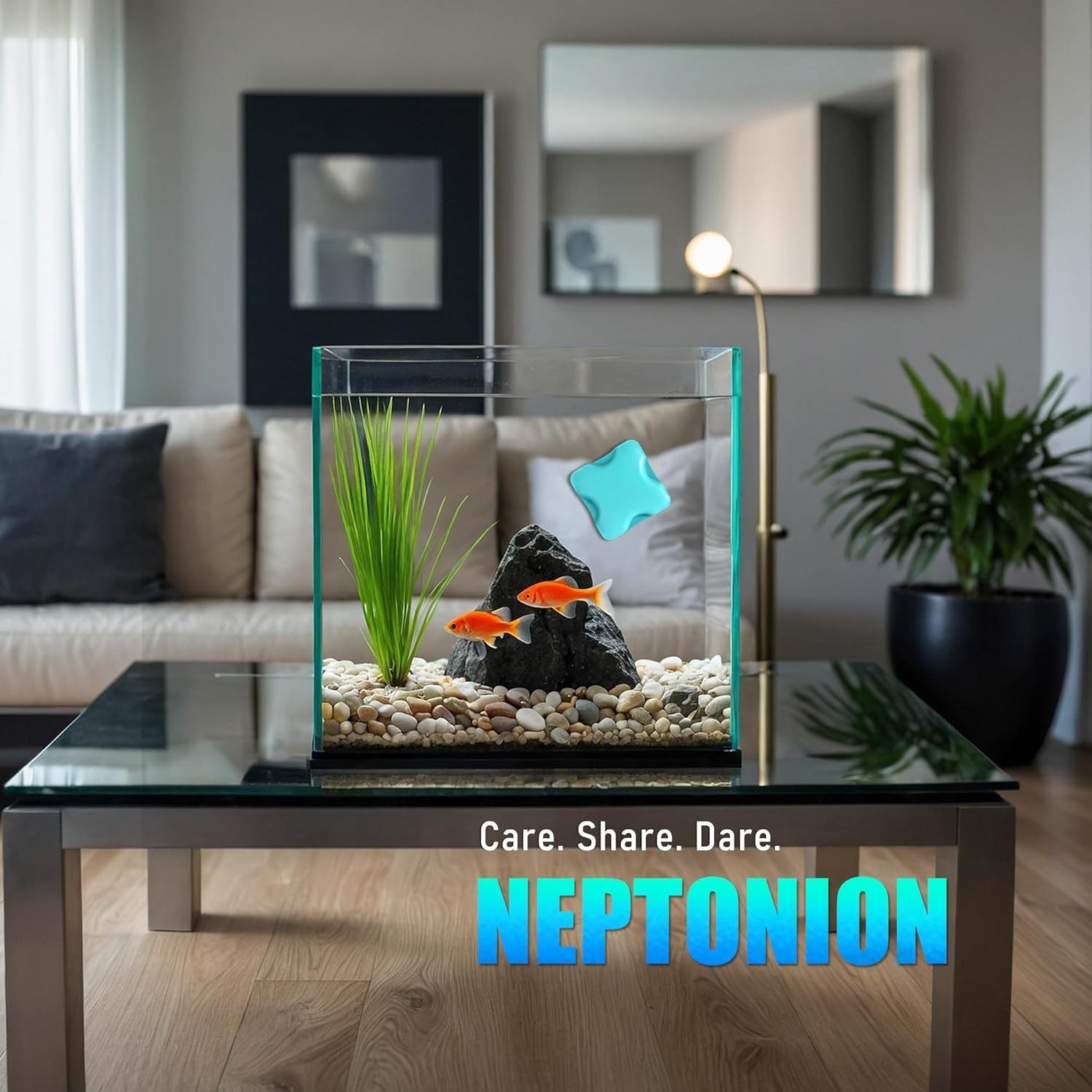 Effortless Aquarium Maintenance: Scratch-Free Magnetic Algae Scraper, Mini Size