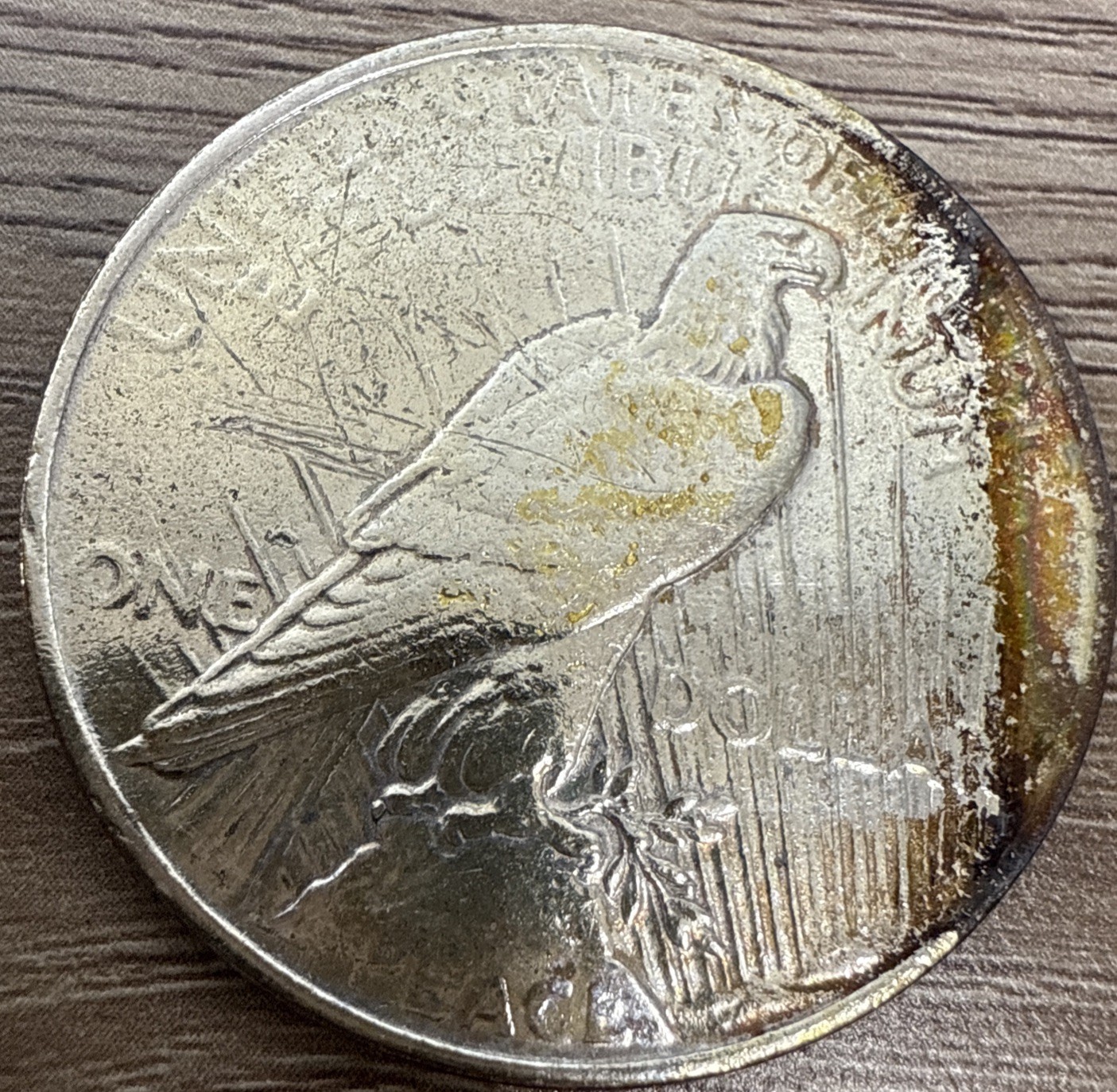 1923 Peace Dollar Rainbow