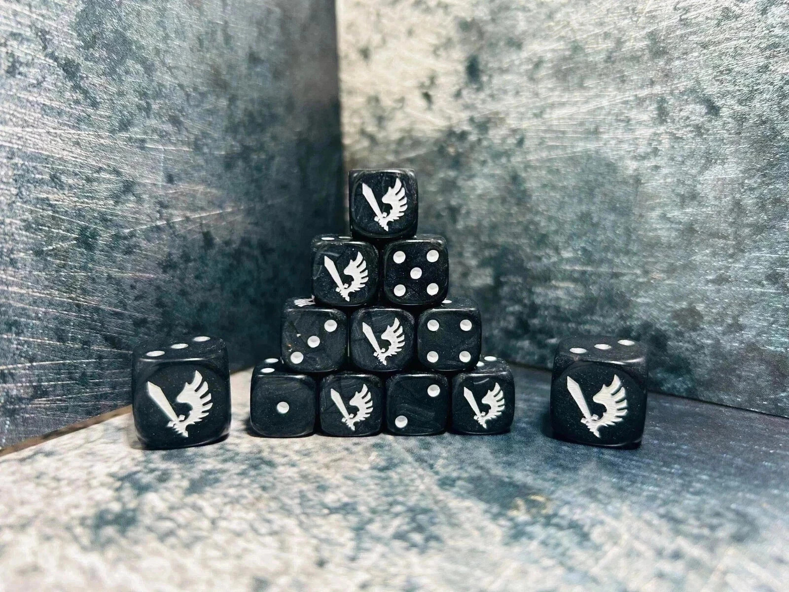 The Ravens wing ,25x 12mm Custom Inspired Dice